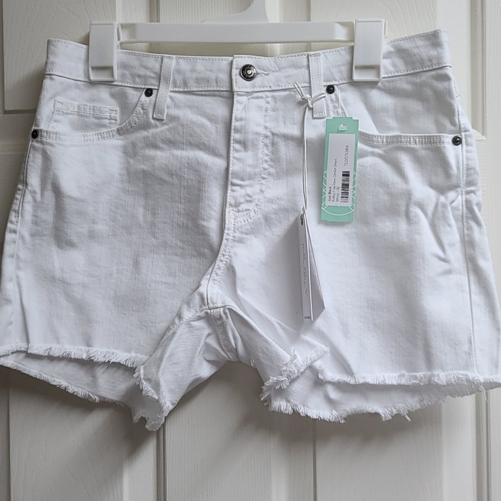 White Jean Shorts